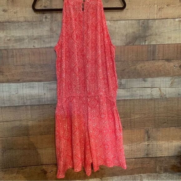 GAP new pink orange‎ sleeveless shorts romper elastic waist, size small - Picture 7 of 7